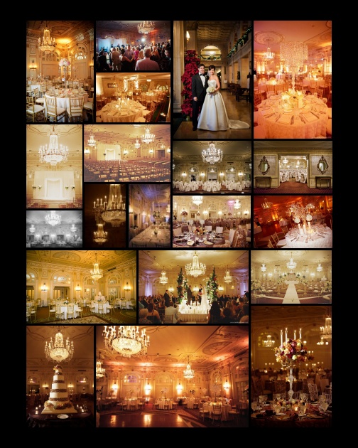 collage of wedding photos