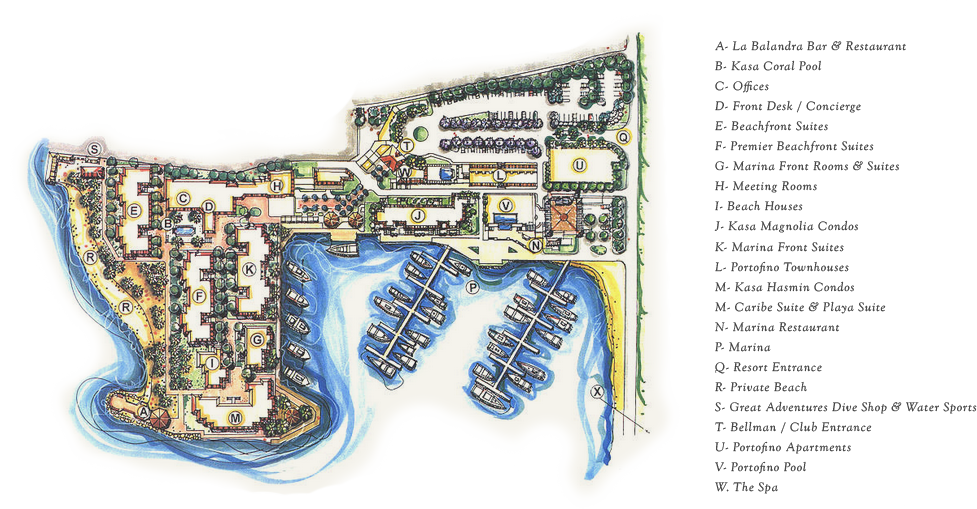Bonaire Island Resort Map Harbour Village Bonaire
