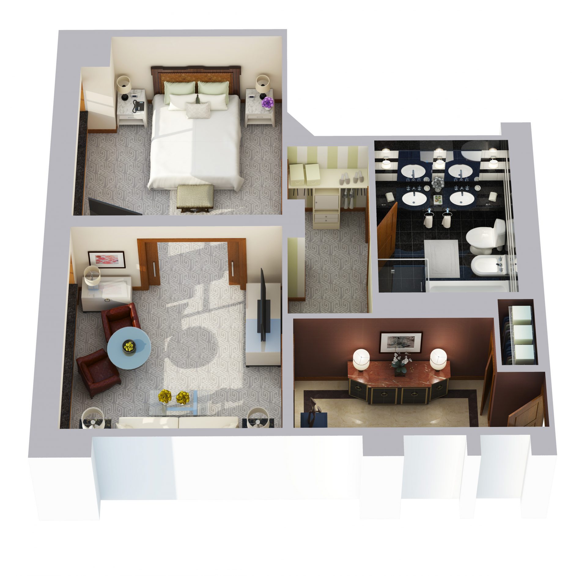 2 Bedroom Executive Suite Floor Plan Bedroom Suites