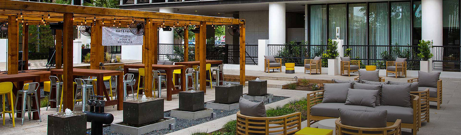 Part & Parcel outdoor seating area